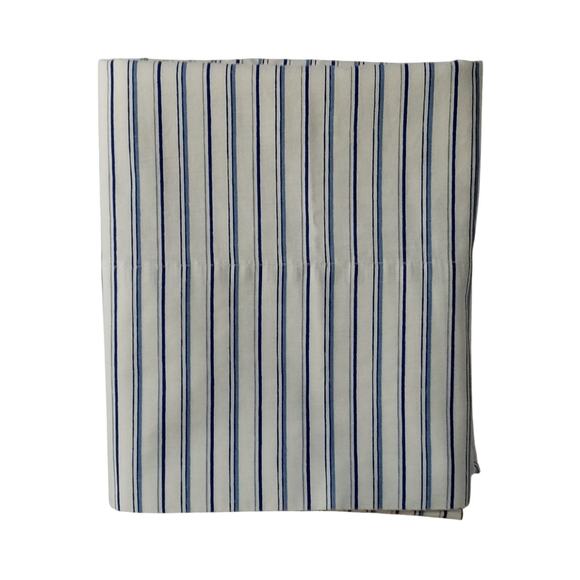 Ralph Lauren Blue White Striped Standard Pillowcase Cotton - Picture 1 of 9